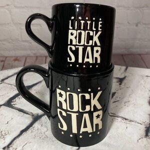 2 pc set Mugs 12oz Rock Star 8oz Little Rock Star! Daddy & Me